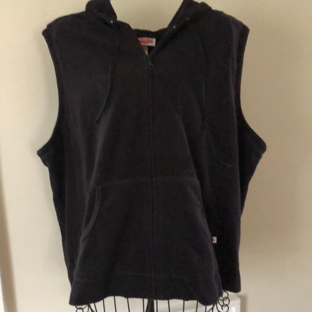 NWT Venezia Sport Brushed Terry Hoodie Vest